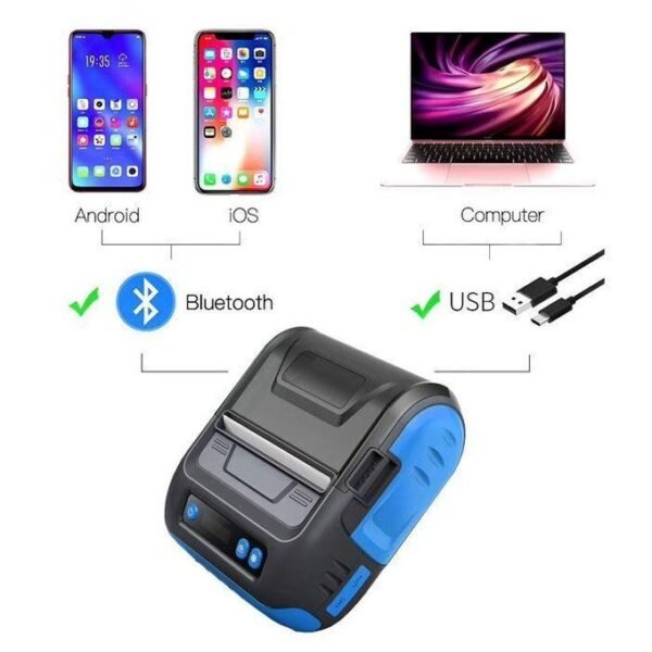 WDLINK Imprimante ticket PORTABLE WD8008 - Image 2